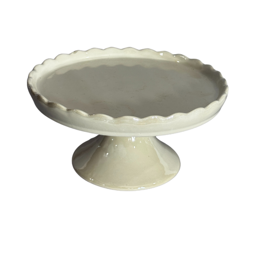 Cake Stand - Top Scalloped - Small Size