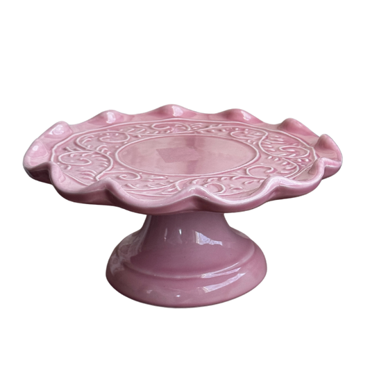 Cake Stand - Scalloped Ocean - Small Size