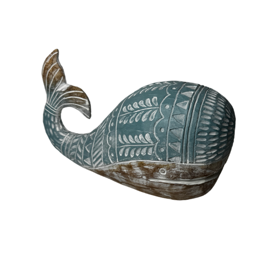 Decor - Wood Whale - Small Size