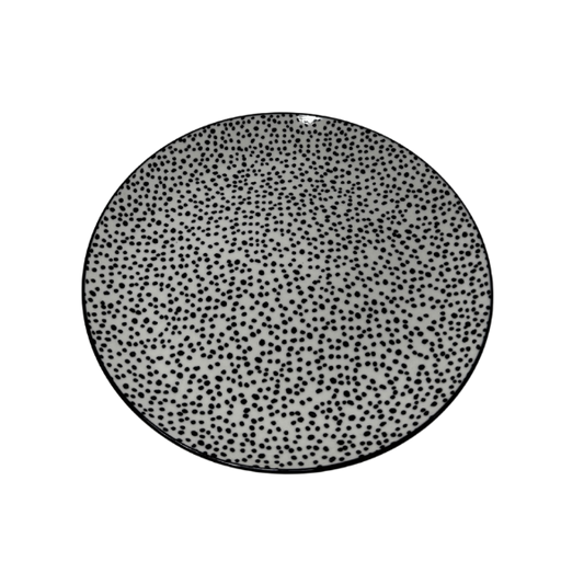 Plate - Black Dots - Medium Size