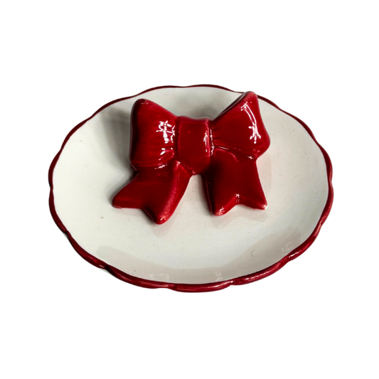 Plate - Bow and Scalloped - Mini Size
