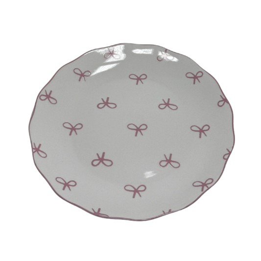 Plate - Pink Bow - Small Size