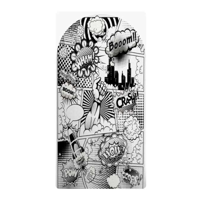 Backdrop Cover - Super Hero B&W